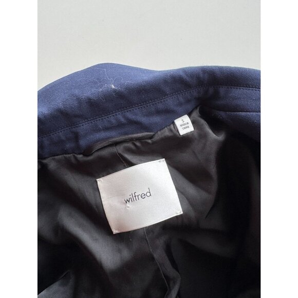Aritzia WILFRED Generation Navy Blue (Re)Essential Oversized Blazer, Size S - Picture 12 of 15